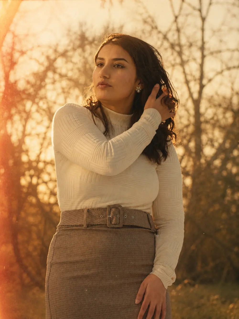 Result of 35mm film golden-hour look