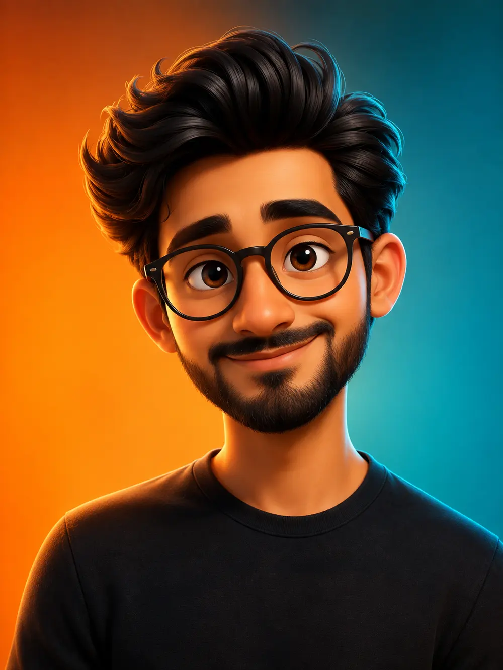 Sample image generated from the prompt: 3D caricature avatar