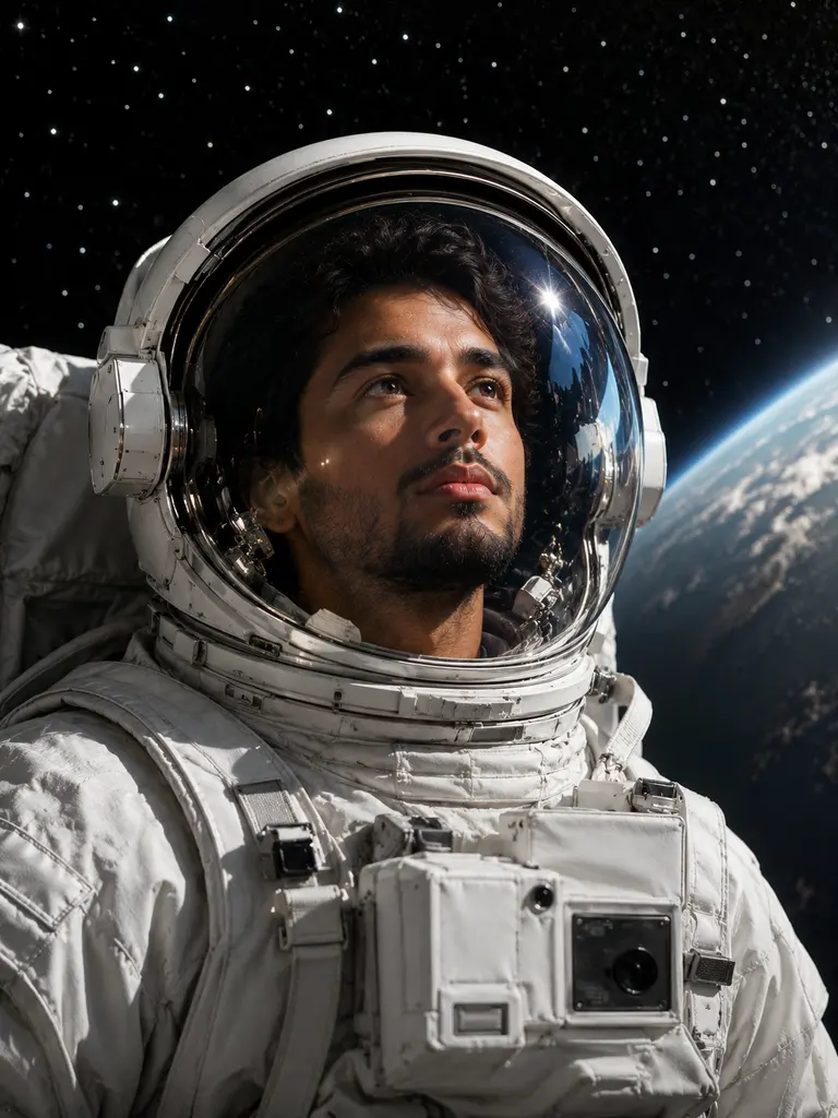 Sample image generated from the prompt: Astronaut portrait