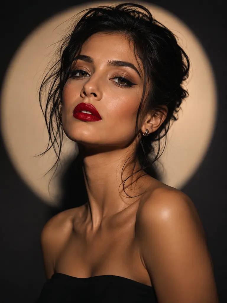 Sample image generated from the prompt: Beauty editorial spotlight