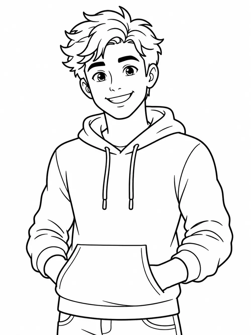 Sample image generated from the prompt: Coloring-book page