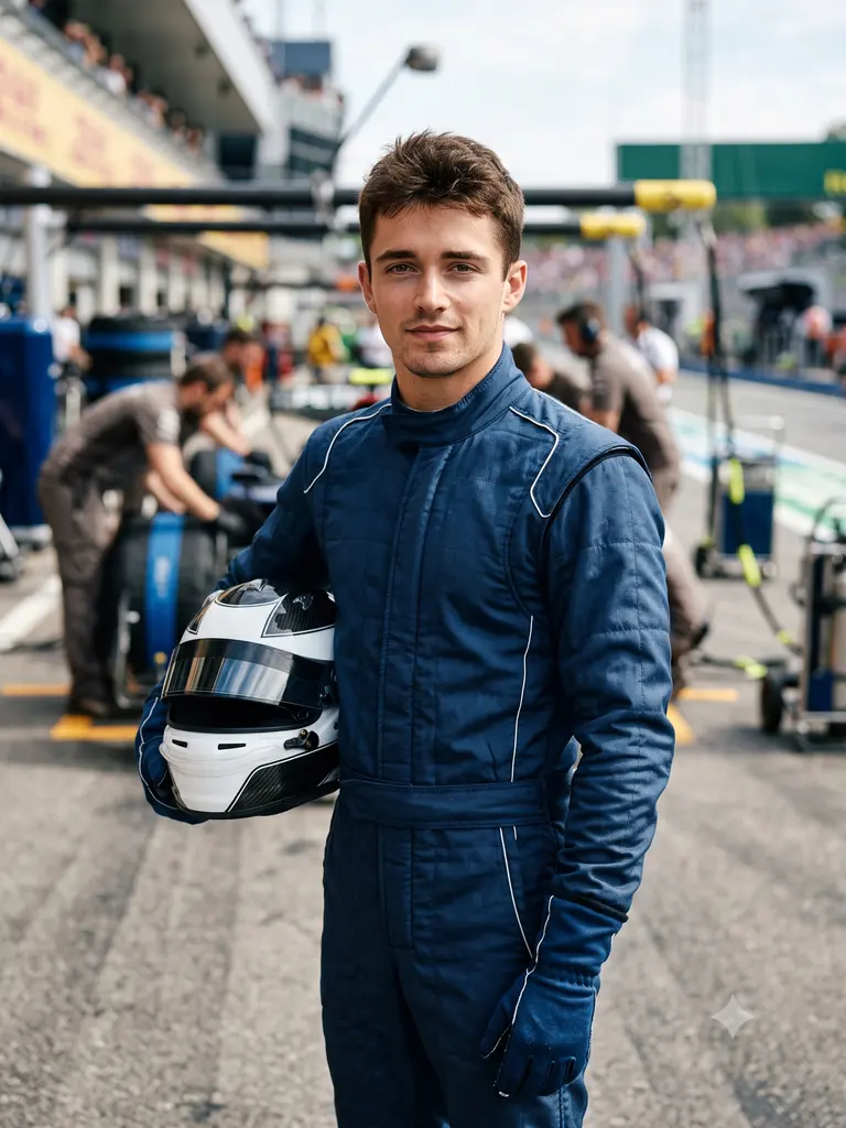 Sample image generated from the prompt: Formula 1 racing driver