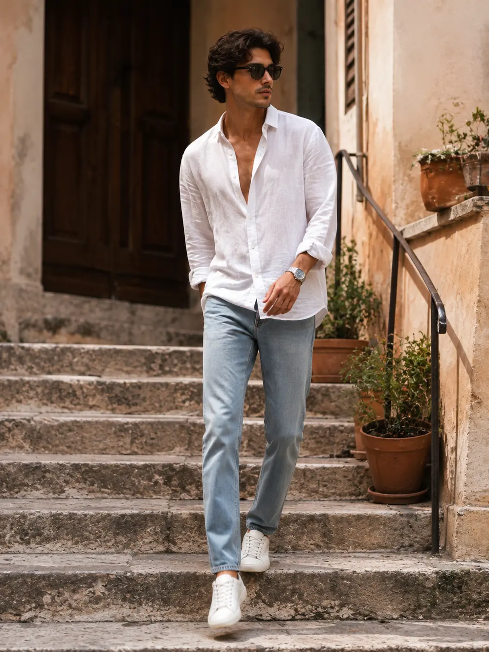 Sample image generated from the prompt: Effortless summer street style