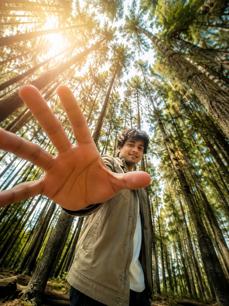 Sample image generated from the prompt: Ultra-wide forced perspective