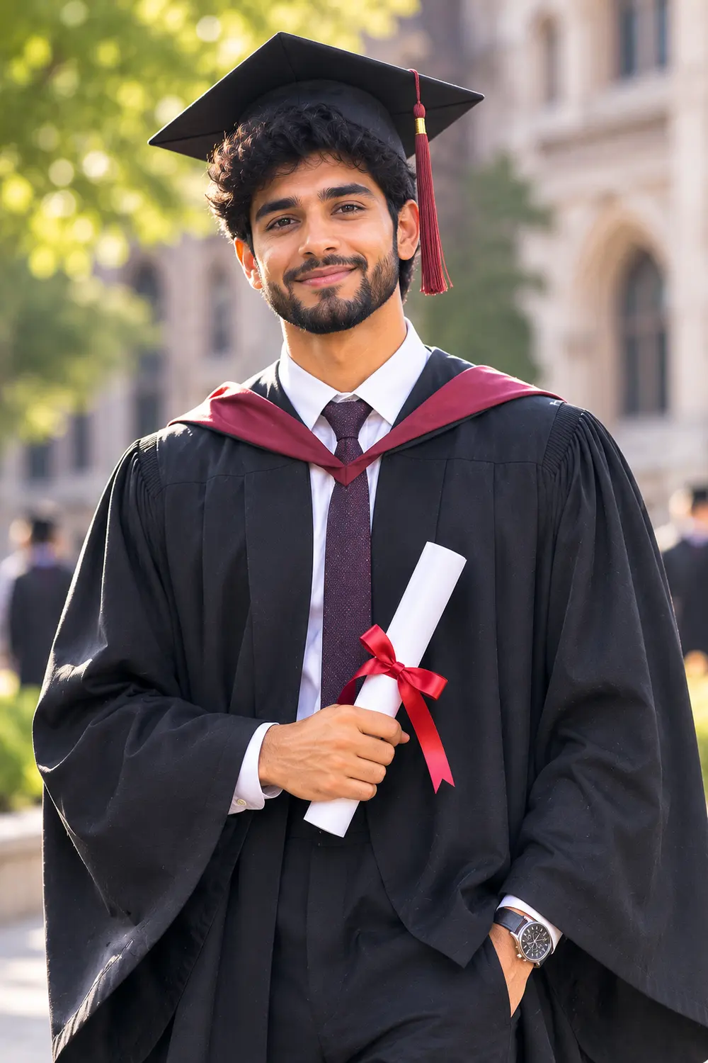 Sample image generated from the prompt: Graduation portrait