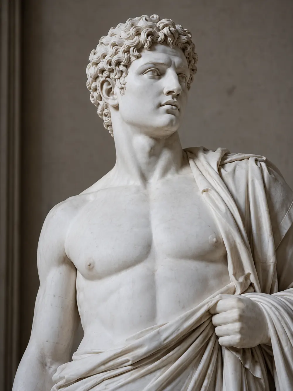 Sample image generated from the prompt: Classical marble statue