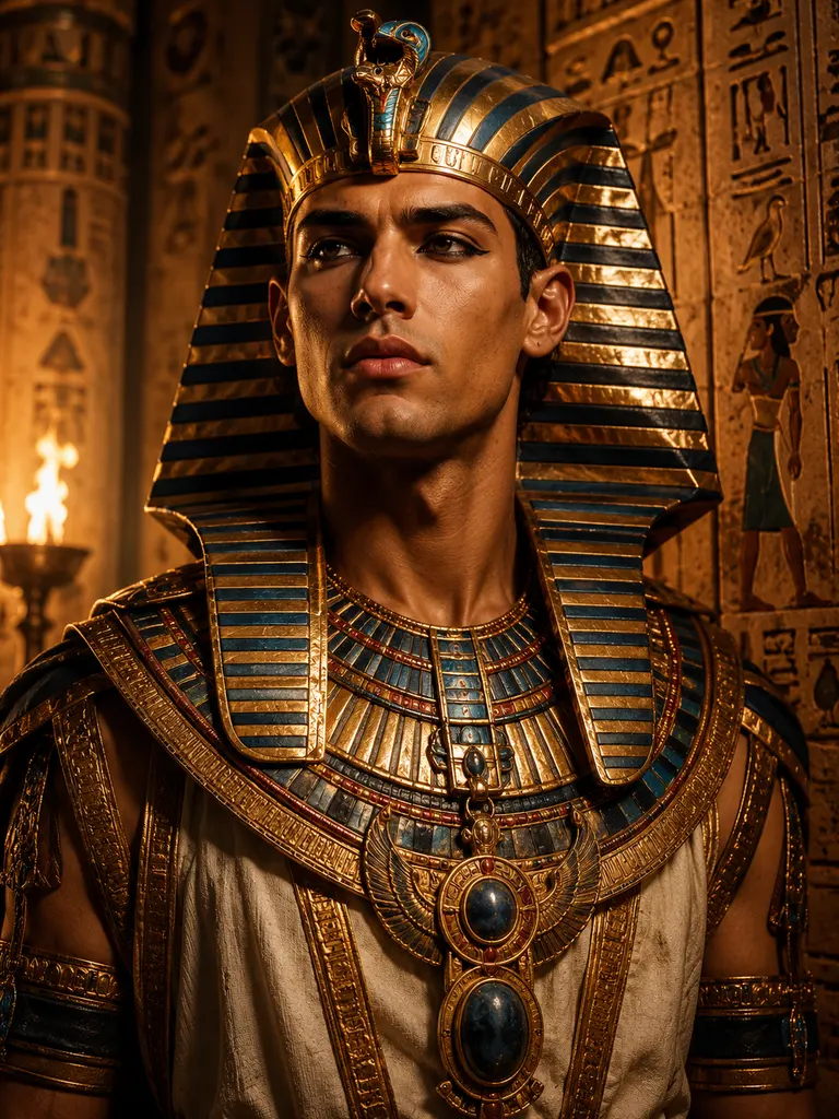 Sample image generated from the prompt: Egyptian pharaoh
