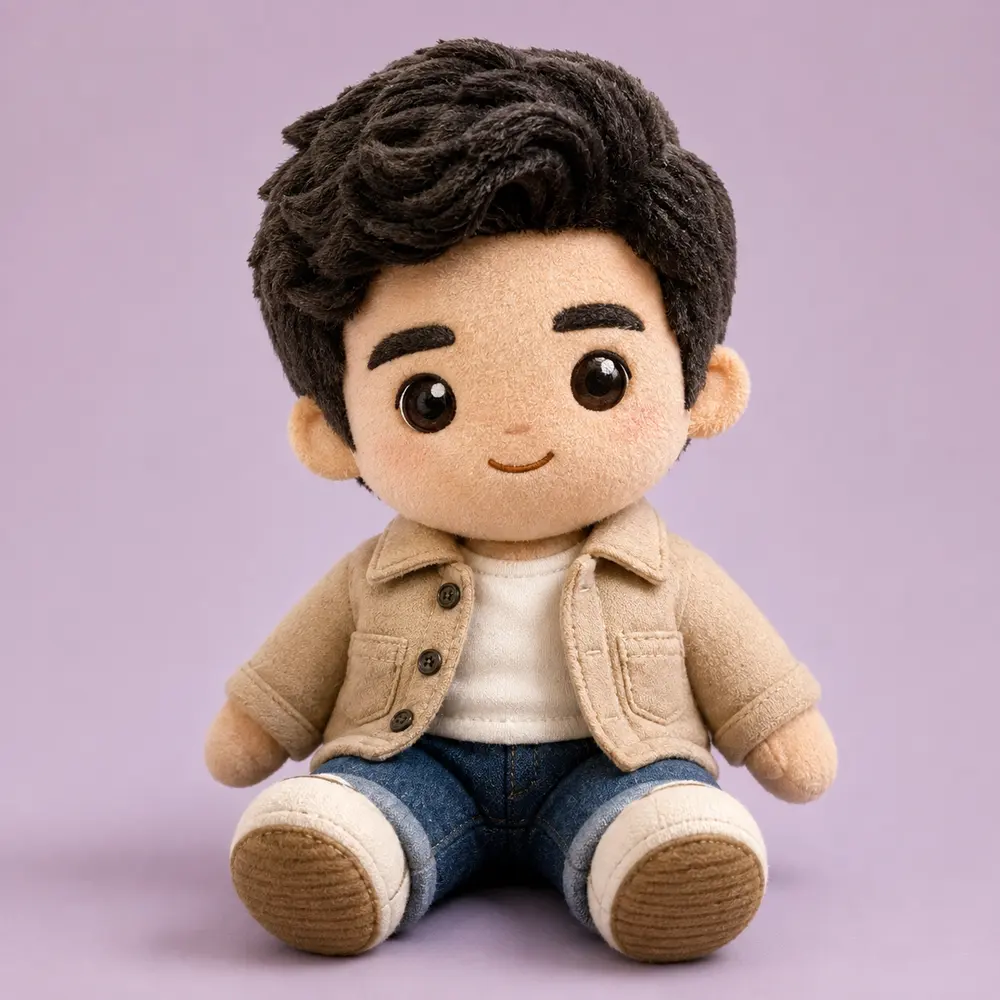 Sample image generated from the prompt: Soft plush toy of you