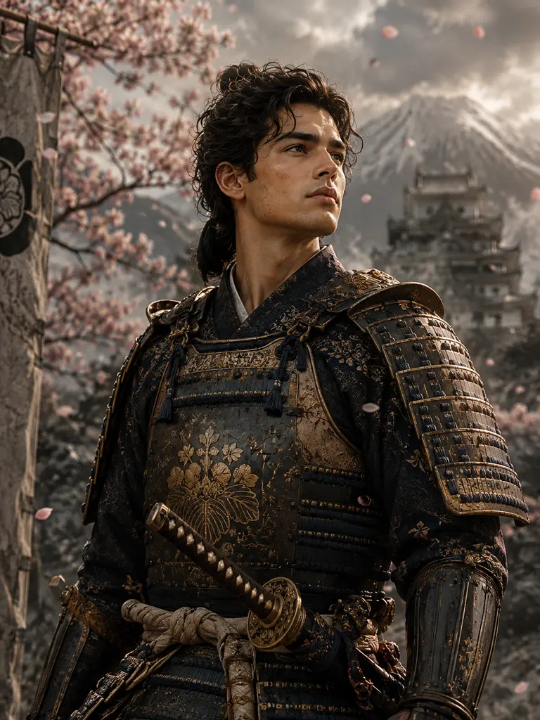 Sample image generated from the prompt: Samurai warrior