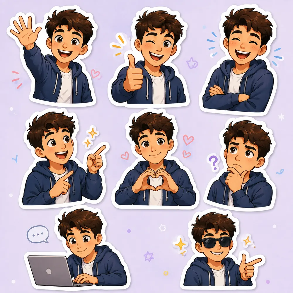 Sample image generated from the prompt: Die-cut sticker sheet