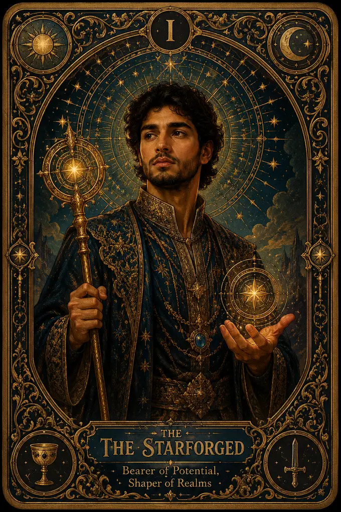 Sample image generated from the prompt: Tarot card of you