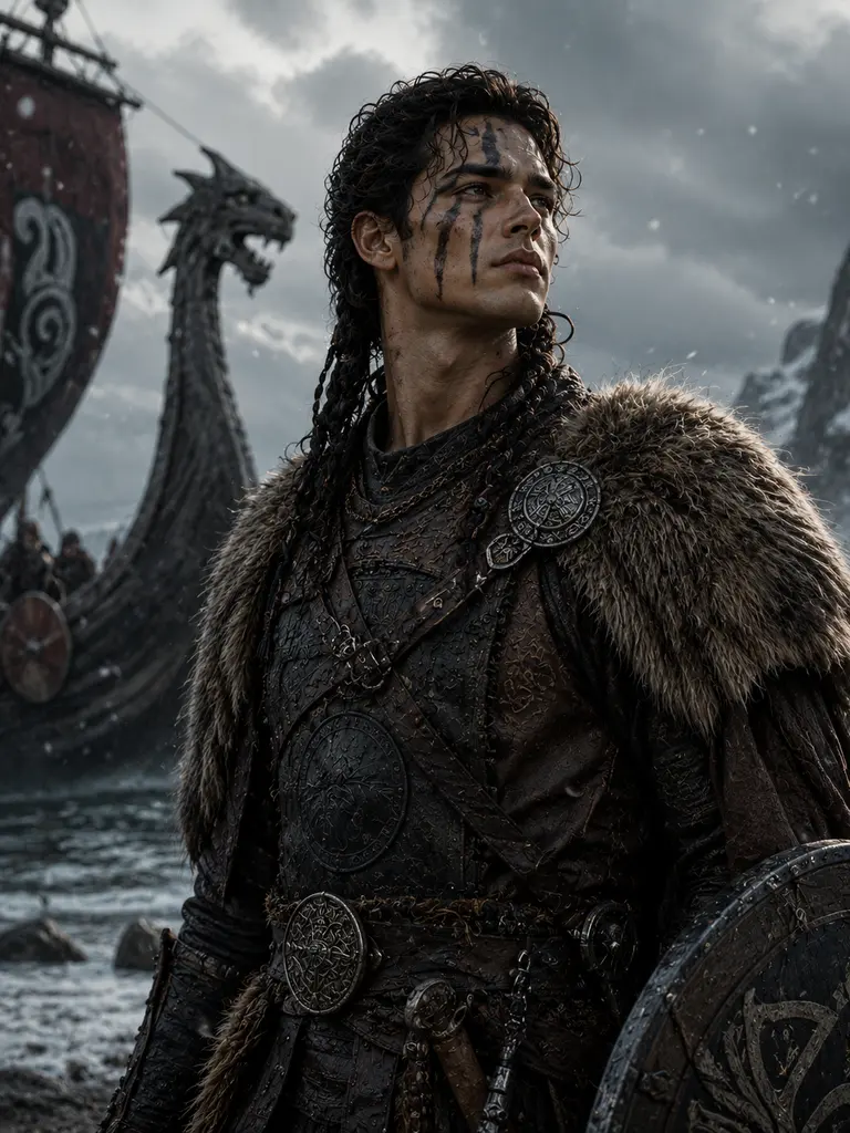 Sample image generated from the prompt: Viking warrior