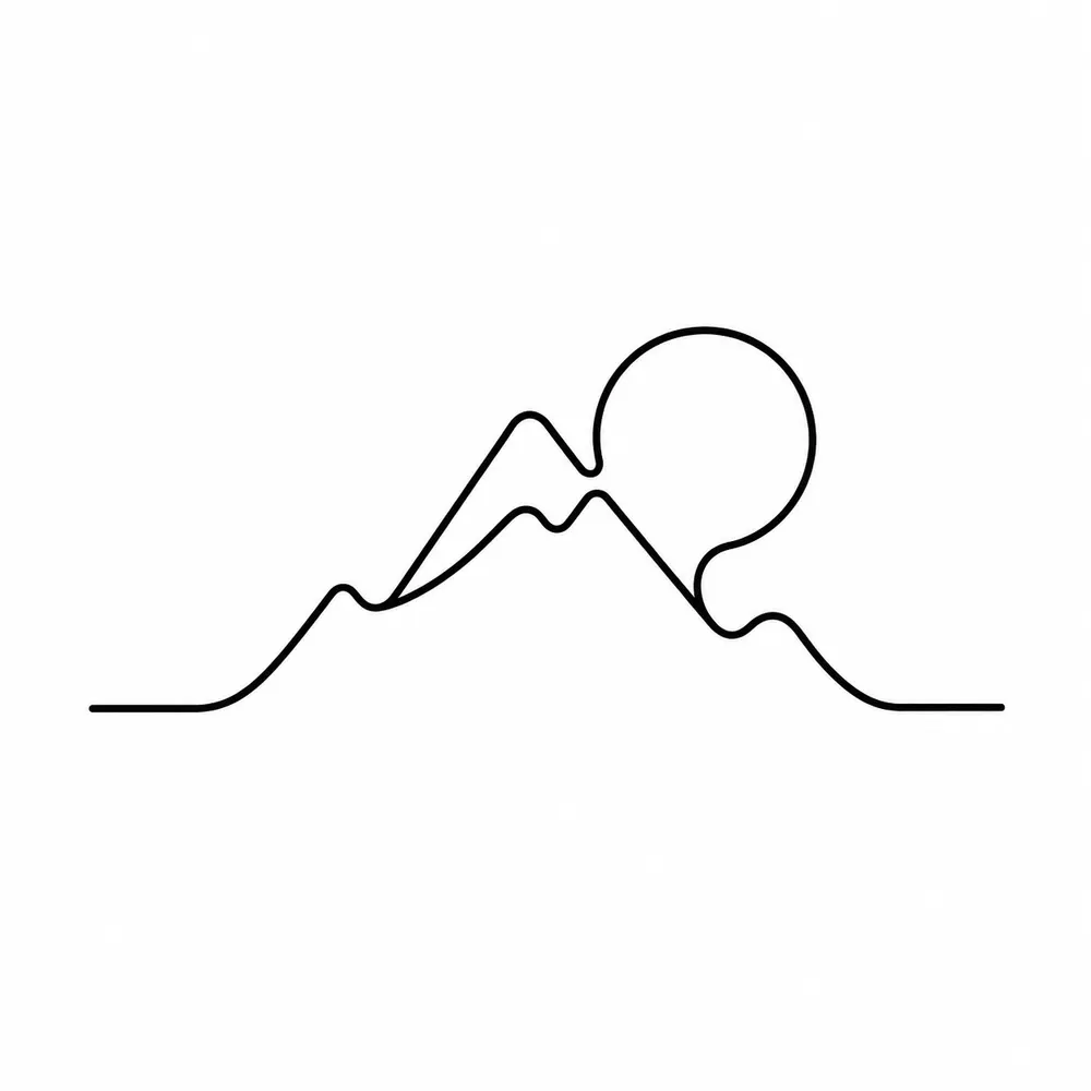 Sample image generated from the prompt: Minimal single-line icon